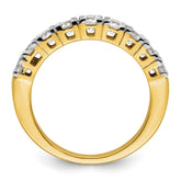 14k 1 carat Lab Grown Diamond VS/SI+ G+ Nine Stone Complete Fashion band