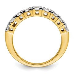 14k 1 carat Lab Grown Diamond VS/SI+ G+ Nine Stone Complete Fashion band