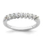 14k White Gold 1/2 carat Lab Grown Diamond VS/SI+ G+ Nine Stone Complete Fashion band