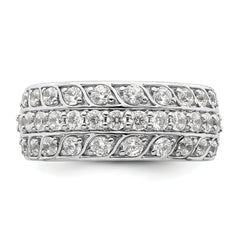 14K White Gold Lab Grown Diamond VS/SI+ G+ Band