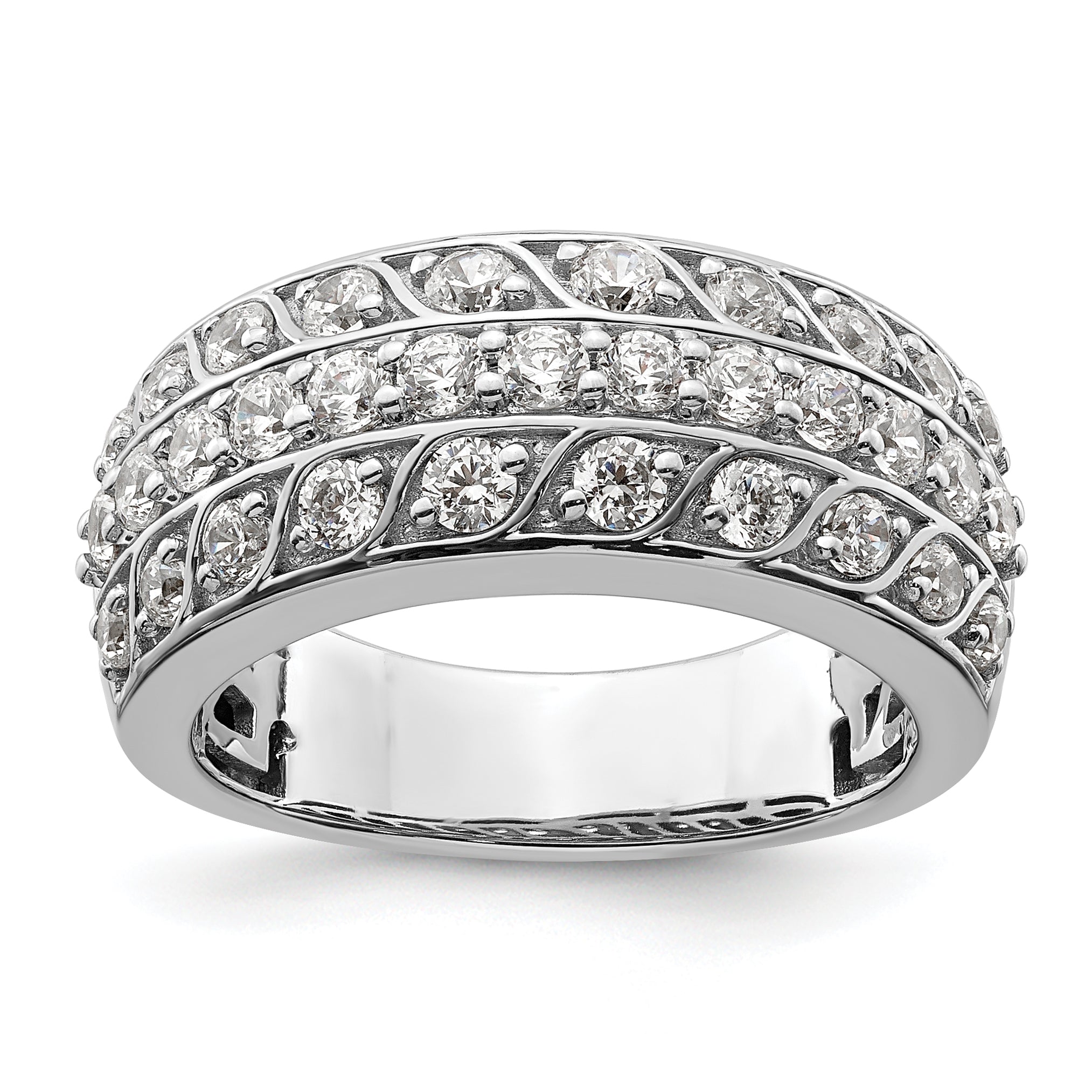 14K White Gold Lab Grown Diamond VS/SI+ G+ Band