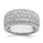 14k White Gold 2 carat Lab Grown Diamond VS/SI+ G+ Complete Fashion Band
