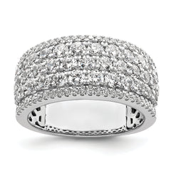 14k White Gold 2 carat Lab Grown Diamond VS/SI+ G+ Complete Fashion Band