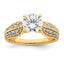 Round Lab-Grown Diamond Pavé Split Shank Engagement Ring in 14K Yellow Gold (2 1/8 ct. tw.), Size 7 - Sophia Jewelers