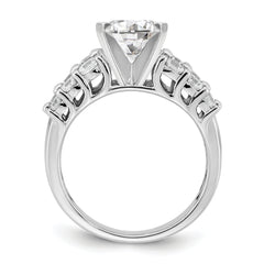 14k White Gold 2 7/8 carat Certified Lab Grown Diamond VS+ F+ Round Complete Engagement Ring