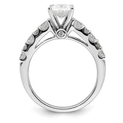 14k White Gold 2 1/4 carat Lab Grown Diamond VS/SI+ G+ Oval Complete Engagement Ring