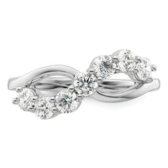 14K White Gold Lab Grown Diamond VS/SI+ G+ Band