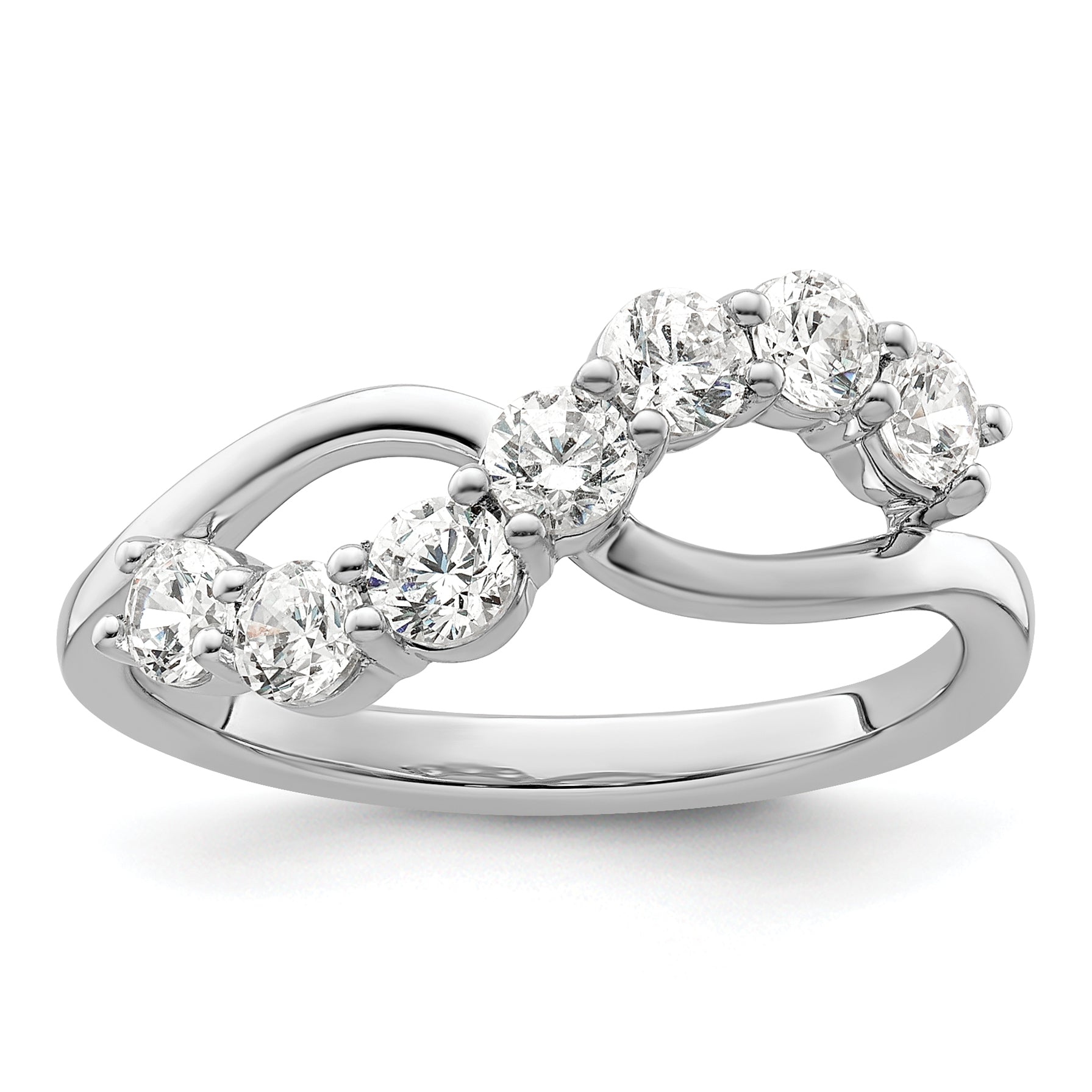 14K White Gold Lab Grown Diamond VS/SI+ G+ Band