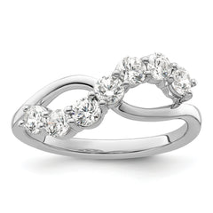 14K White Gold Lab Grown Diamond VS/SI+ G+ Band