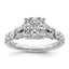 Lab-Grown Diamond Cluster Ring in 14K White Gold, 2.2mm (1 ct. tw.), Size 7 - Sophia Jewelers