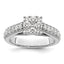 Lab-Grown Diamond Cluster Ring in 14K White Gold, 3.35mm (1 ct. tw.), Size 7 - Sophia Jewelers