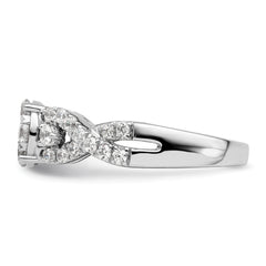 14K White Gold Lab Grown Diamond VS/SI+ G+ Cluster Ring