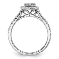 14K White Gold Lab Grown Diamond VS/SI+ G+ Cluster Ring