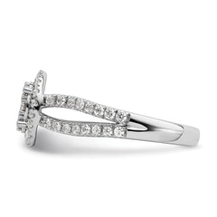14K White Gold Lab Grown Diamond VS/SI+ G+ Cluster Ring