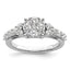 Lab-Grown Diamond Cluster Ring in 14K White Gold, 2.25mm (1 ct. tw.), Size 7 - Sophia Jewelers