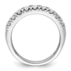 14k White Gold 1 1/2 carat Lab Grown Diamond VS/SI+ G+ Complete Double Row Fashion Band