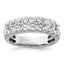 14k White Gold 1 1/2 carat Lab Grown Diamond VS/SI+ G+ Complete Double Row Fashion Band