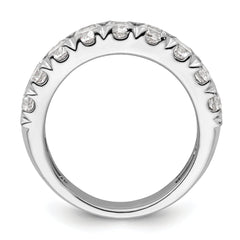 14k White Gold 3 carat Lab Grown Diamond VS/SI+ G+ Complete Double Row Fashion Band