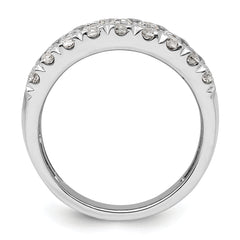 14k White Gold 2 carat Lab Grown Diamond VS/SI+ G+ Complete Triple Row Fashion Band