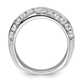 14k White Gold 1 carat Lab Grown Diamond VS/SI+ G+ Complete Band