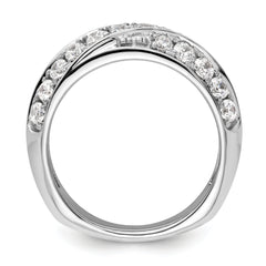 14k White Gold 1 carat Lab Grown Diamond VS/SI+ G+ Complete Band