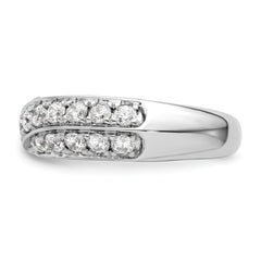 14k White Gold 1 carat Lab Grown Diamond VS/SI+ G+ Complete Band