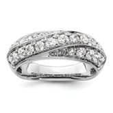 14k White Gold 1 carat Lab Grown Diamond VS/SI+ G+ Complete Band