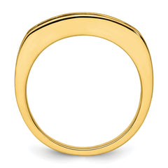 14k with Black Rhodium 1 carat Lab Grown Diamond VS/SI+ G+ Complete Men's Ring