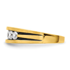 14k with Black Rhodium 1 carat Lab Grown Diamond VS/SI+ G+ Complete Men's Ring