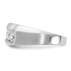 10k White Gold 1 carat Lab Grown Diamond VS/SI+ G+ Five Stone Complete Men's Ring