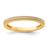 14k 1/8 carat Lab Grown Diamond VS+ F+ Complete Wedding Band