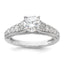 14k White Gold 1 5/8 carat Certified Lab Grown Diamond VS/SI+ G+ Round Complete Engagement Ring