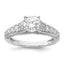 Certified Round Lab-Grown Diamond Engagement Ring in 14K White Gold (1 5/8 ct. tw., VS/SI+ G+), Size 7 - Sophia Jewelers
