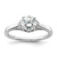 14k White Gold 1/20 carat Lab Grown Diamond VS/SI+ G+ 1 carat center Round Semi Mount Solitaire Engagement Ring