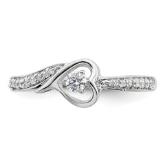First Promise 14k White Gold 1/5 carat Lab Grown Diamond VS/SI+ G+ Complete Petite Engagement Ring