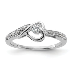 First Promise 14k White Gold 1/5 carat Lab Grown Diamond VS/SI+ G+ Complete Petite Engagement Ring