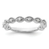 14k White Gold 1/6 carat Lab Grown Diamond VS/SI+ G+ Complete Wedding Band