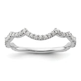 14k White Gold 1/3 carat Lab Grown Diamond VS/SI+ G+ Complete Wedding Band