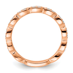 14k Rose Gold 1/4 carat Lab Grown Diamond VS/SI+ G+ Complete Fashion Band