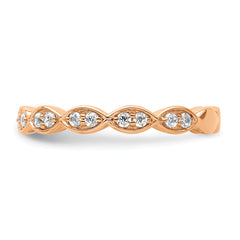 14k Rose Gold 1/4 carat Lab Grown Diamond VS/SI+ G+ Complete Fashion Band