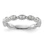 14k White Gold 1/4 carat Lab Grown Diamond VS/SI+ G+ Complete Fashion Band