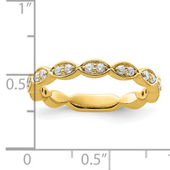 14k 1/4 carat Lab Grown Diamond VS/SI+ G+ Complete Fashion Band