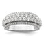 14k White Gold 1 1/2 carat Lab Grown Diamond VS/SI+ G+ Complete Fashion Band