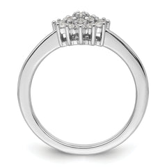 14k White Gold 1/4 carat Lab Grown Diamond VS/SI+ G+ Complete Cluster Ring