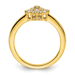 14k 1/4 carat Lab Grown Diamond VS/SI+ G+ Complete Cluster Ring