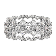 14k White Gold 1 carat Lab Grown Diamond VS/SI+ G+ Complete Fashion Ring