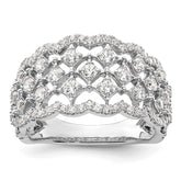 14k White Gold 1 carat Lab Grown Diamond VS/SI+ G+ Complete Fashion Ring