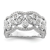 14k White Gold 7/8 carat Lab Grown Diamond VS/SI+ G+ Complete Fashion Ring