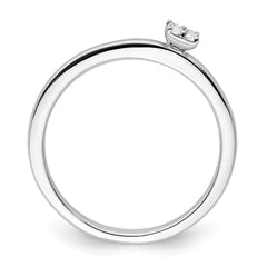 Two Promises 14k White Gold 1/20 carat Lab Grown Diamond VS/SI+ G+ Complete Promise Band