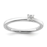 Two Promises 14k White Gold 1/20 carat Lab Grown Diamond VS/SI+ G+ Complete Promise Band